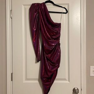 Metallic pink party dress